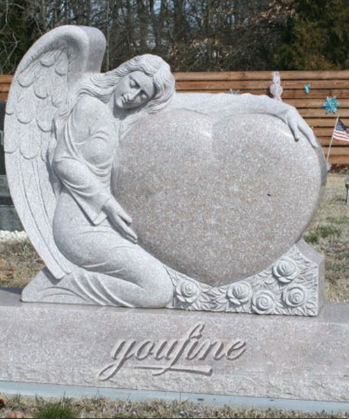 2017 Hot Sale Stone tombstone.Angel headstones new design