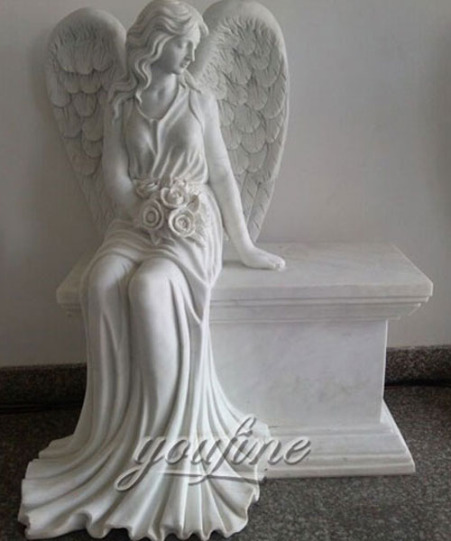 Best Detailed Carvings angel marble headstone design for sale