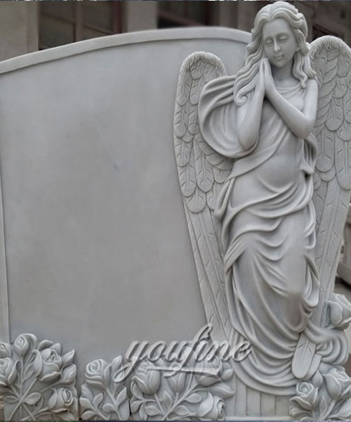 European Monument Hand Carved marble angel headstones for sale