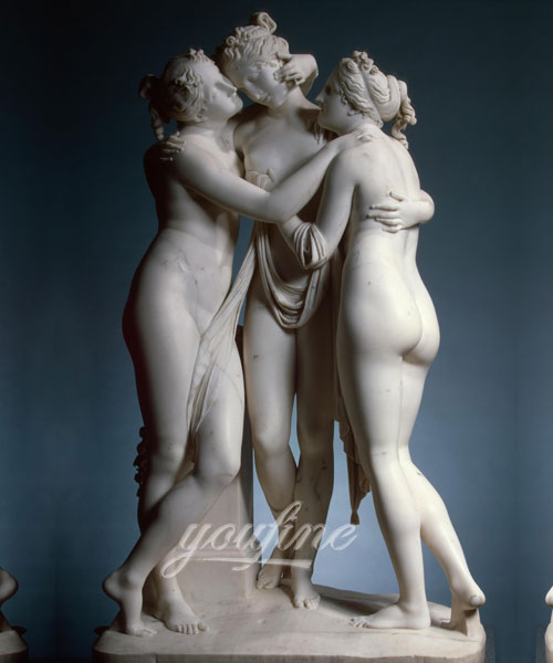 Famous Western Marble Three Graces Lady Statue for sale