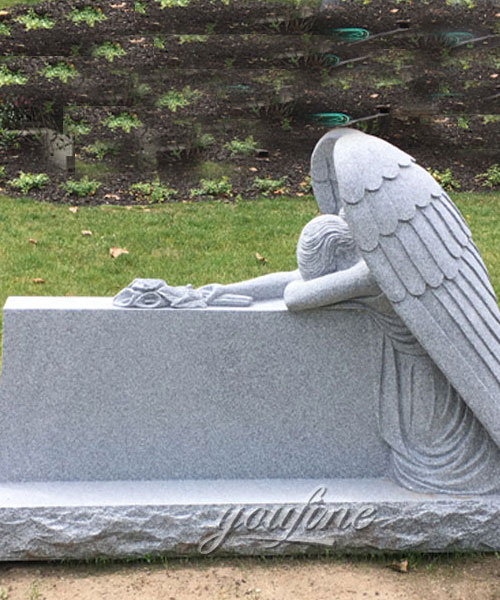 Granite stone weeping angel tombstone maker (2)