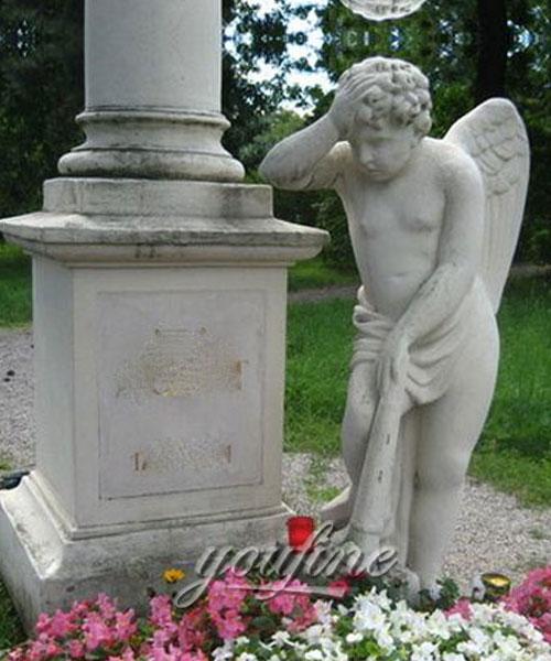 Grave decoration cherub statue for sale