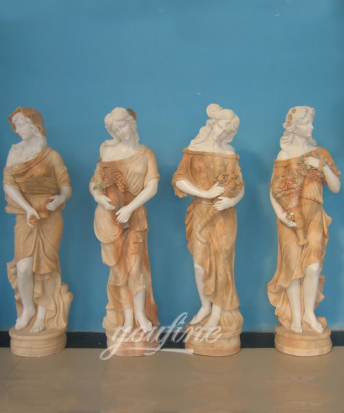 High quality garden decoration four seasons stone statue