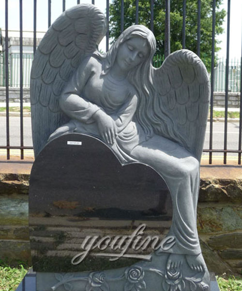 Hot Sale Granite stone Angel Heart Shaped Granite Tombstone grave markers