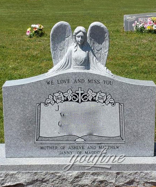 Hot selling granite angel affordable headstones for grave (2)