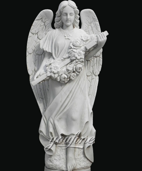 Life size angle statue marble statue for decor,