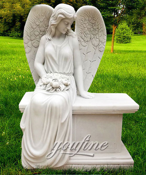 New Designs High Quality carved angel headstone cemetery markers cost (2)