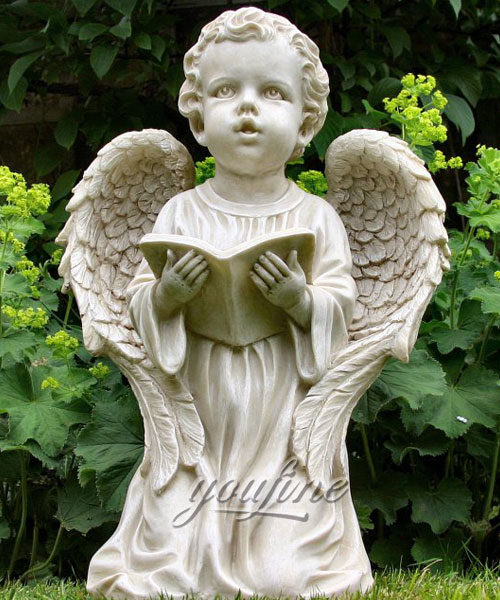 Outdoor baby angel statue