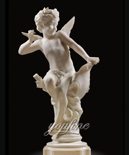 Sitting angel figurines marble statues for sale