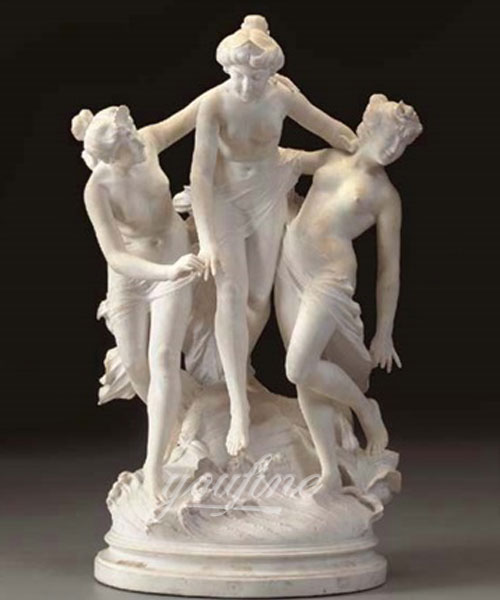 life size white marble three graces statues for sale